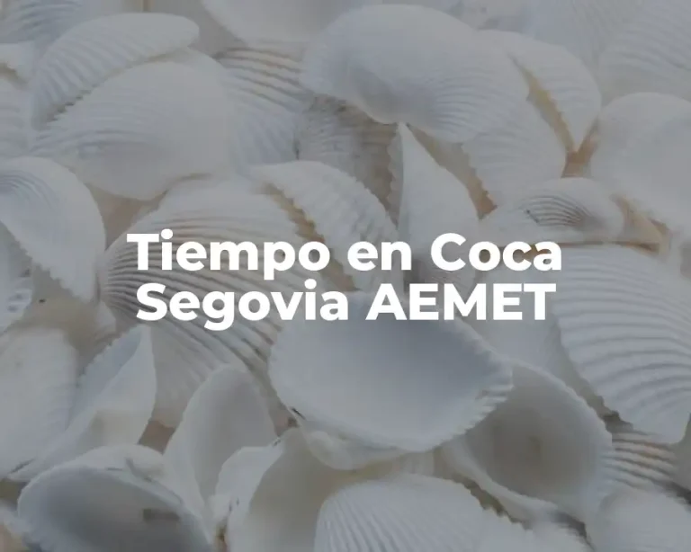 Tiempo en Coca Segovia AEMET