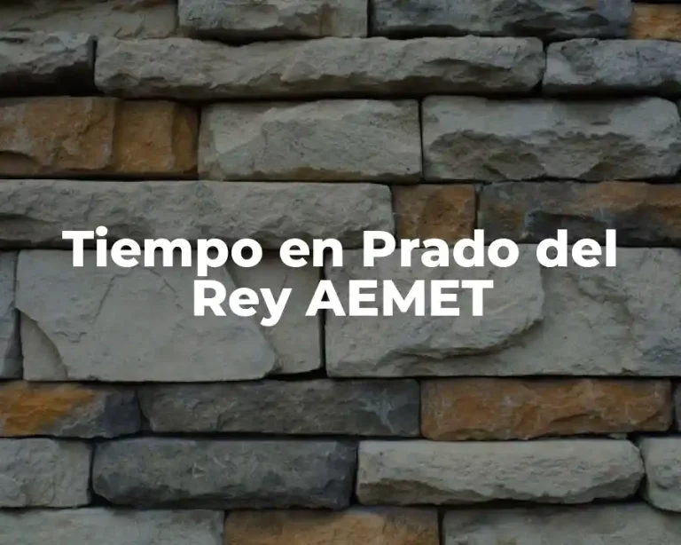 Tiempo en Prado del Rey AEMET