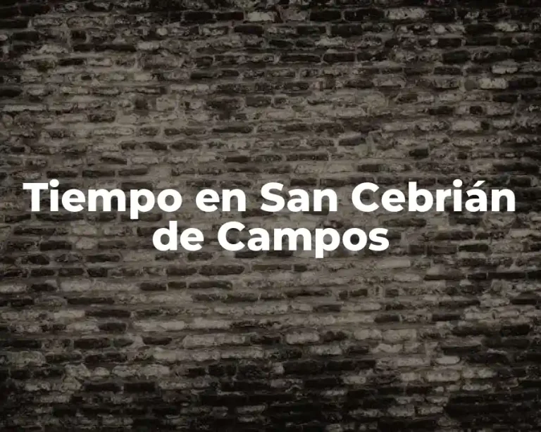 Tiempo en San Cebrián de Campos