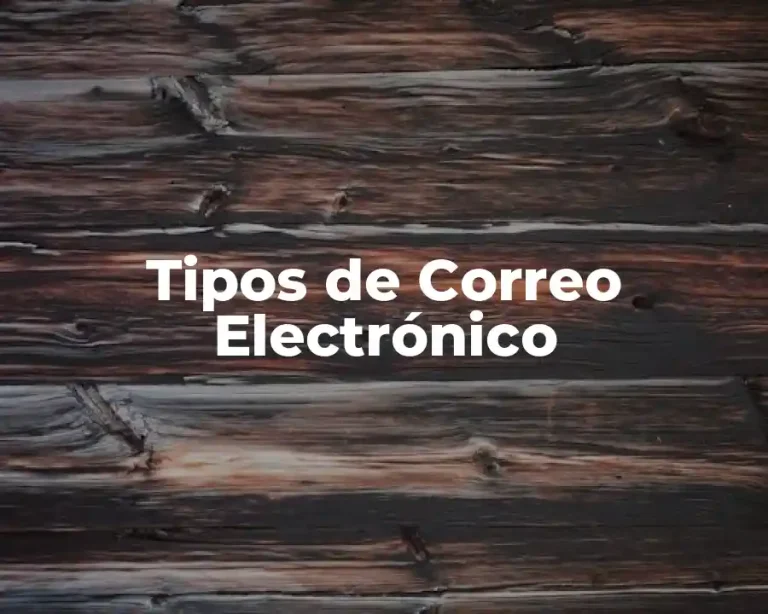 Tipos de Correo Electrónico