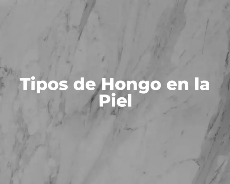 Tipos de Hongo en la Piel