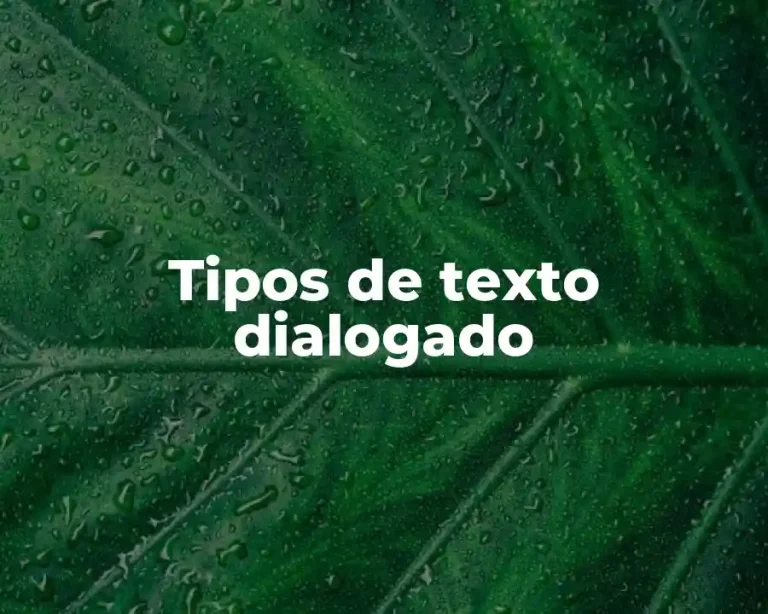 Tipos de texto dialogado