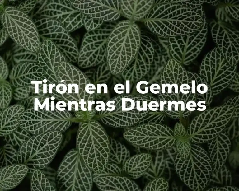 Tirón en el Gemelo Mientras Duermes
