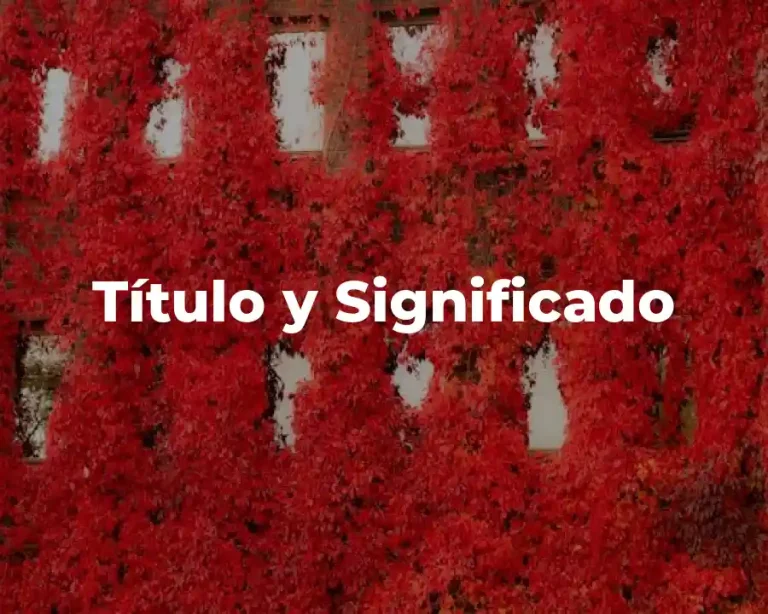 Título y Significado
