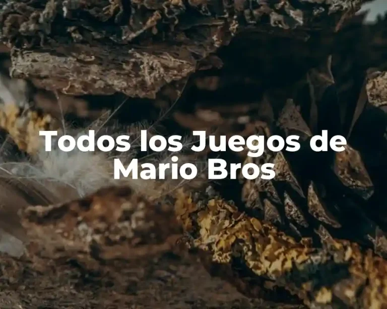 Todos los Juegos de Mario Bros