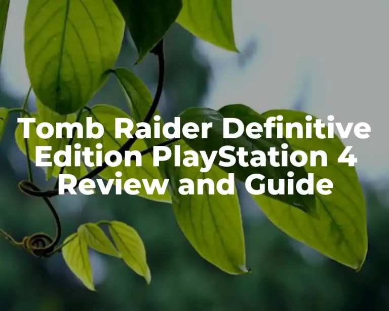 Tomb Raider Definitive Edition PlayStation 4 Review and Guide
