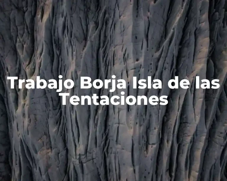 Trabajo Borja Isla de las Tentaciones