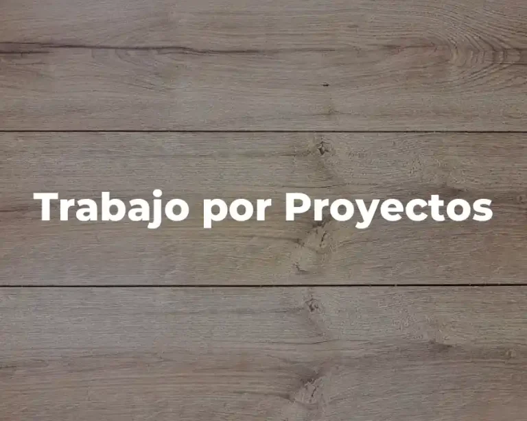 Trabajo por Proyectos