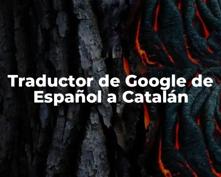 Traductor de Google de Español a Catalán