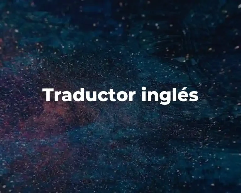 Traductor inglés
