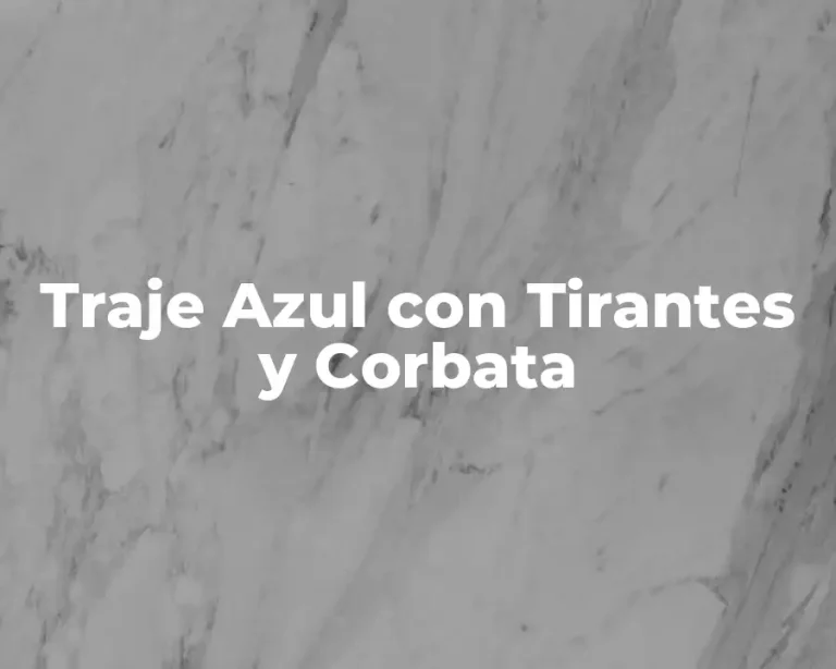 Traje Azul con Tirantes y Corbata