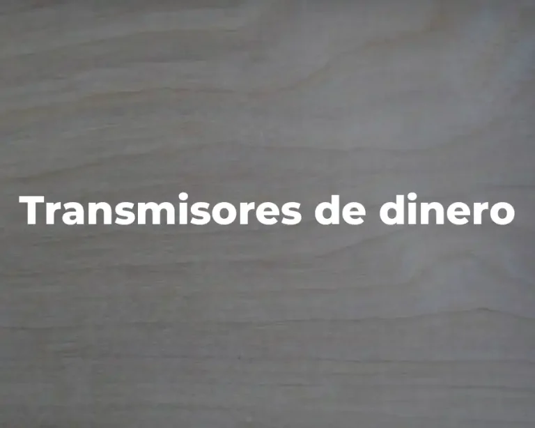 Transmisores de dinero