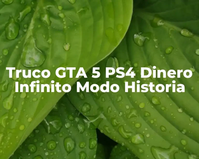 Truco GTA 5 PS4 Dinero Infinito Modo Historia
