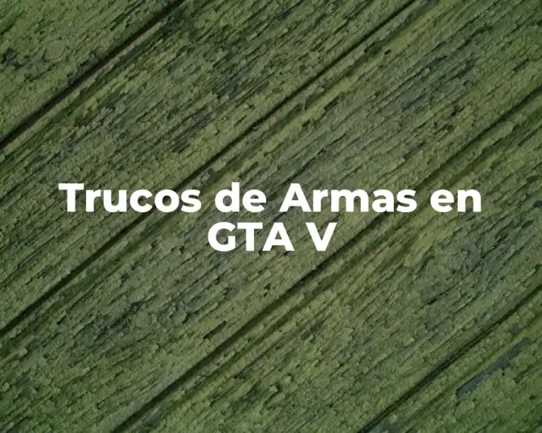 Trucos de Armas en GTA V
