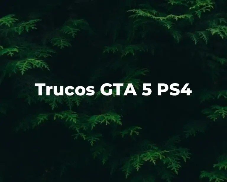 Trucos GTA 5 PS4