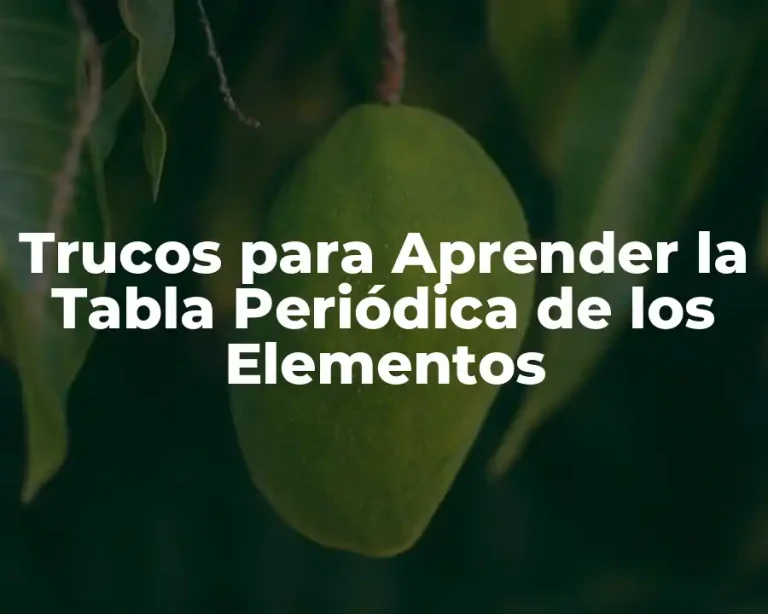 Trucos para Aprender la Tabla Periódica de los Elementos