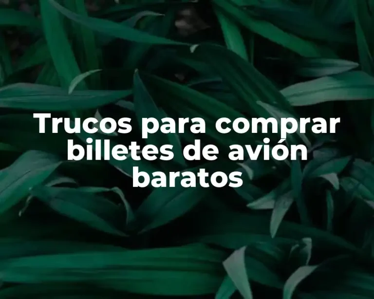 Trucos para comprar billetes de avión baratos