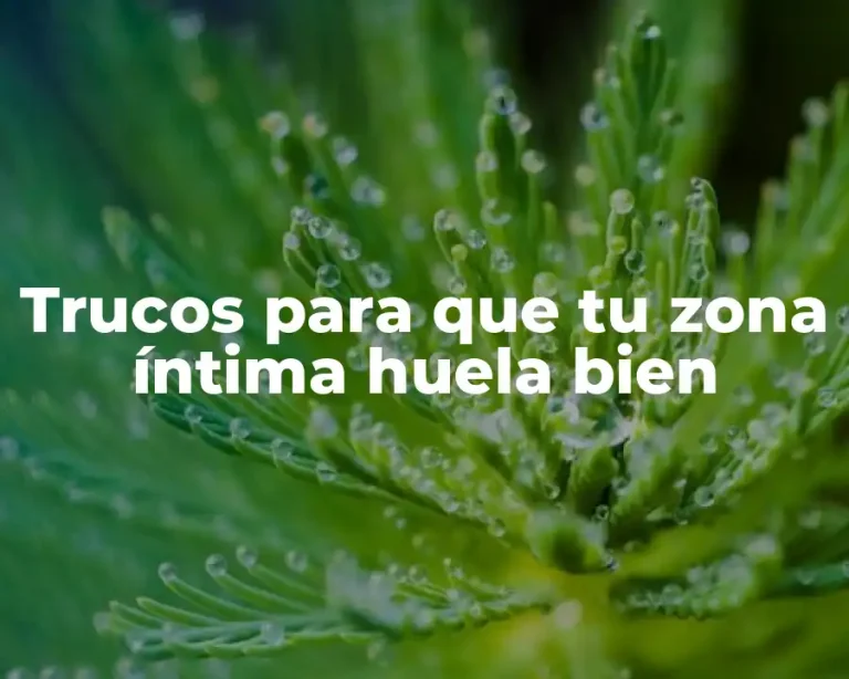 Trucos para que tu zona íntima huela bien