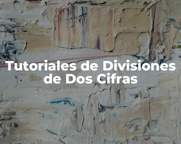 Tutoriales de Divisiones de Dos Cifras
