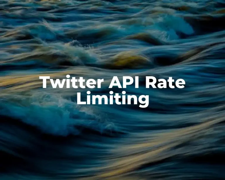 Twitter API Rate Limiting