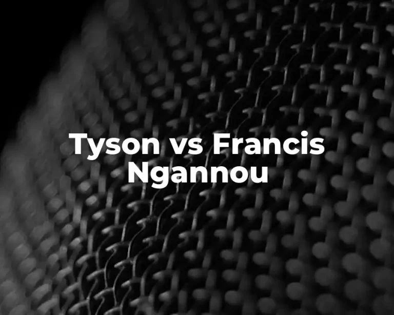 Tyson vs Francis Ngannou