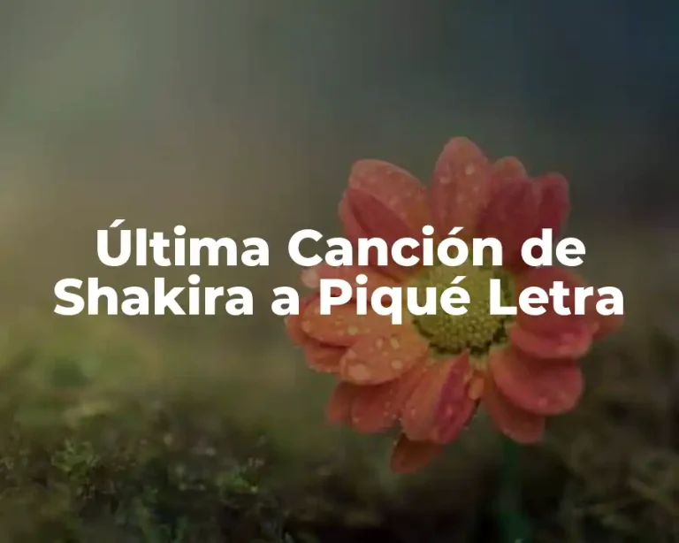 Última Canción de Shakira a Piqué Letra