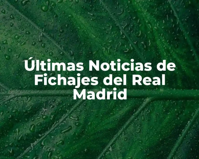 Últimas Noticias de Fichajes del Real Madrid