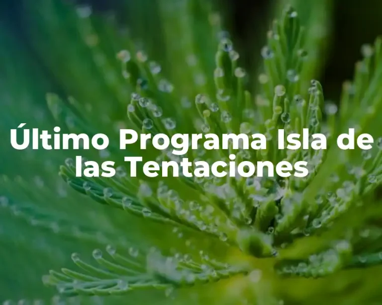 Último Programa Isla de las Tentaciones