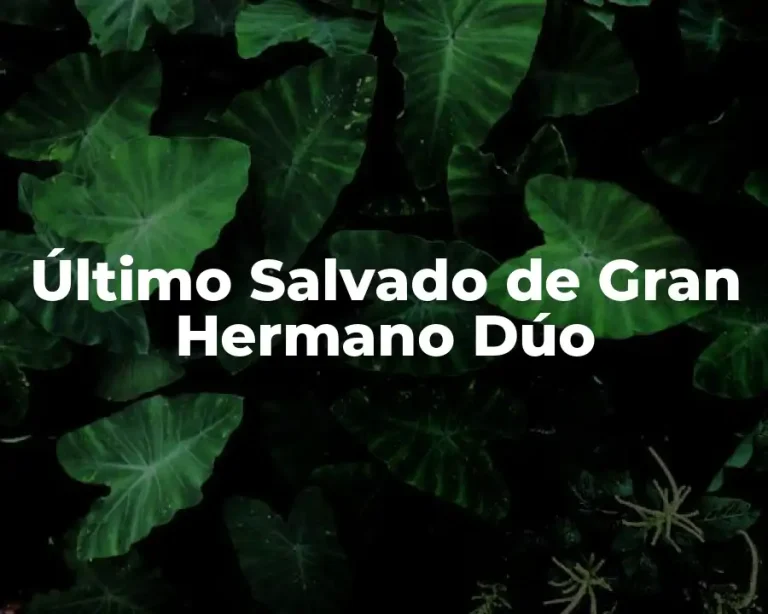 Último Salvado de Gran Hermano Dúo