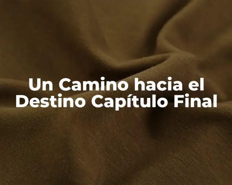 Un Camino hacia el Destino Capítulo Final