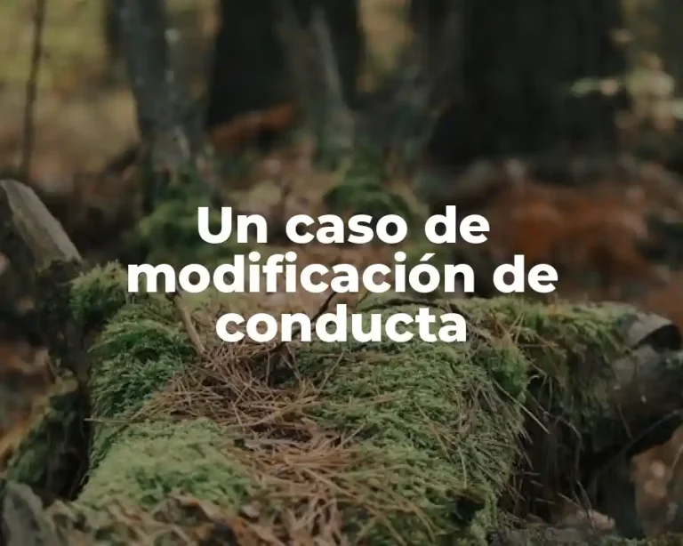 Un caso de modificación de conducta