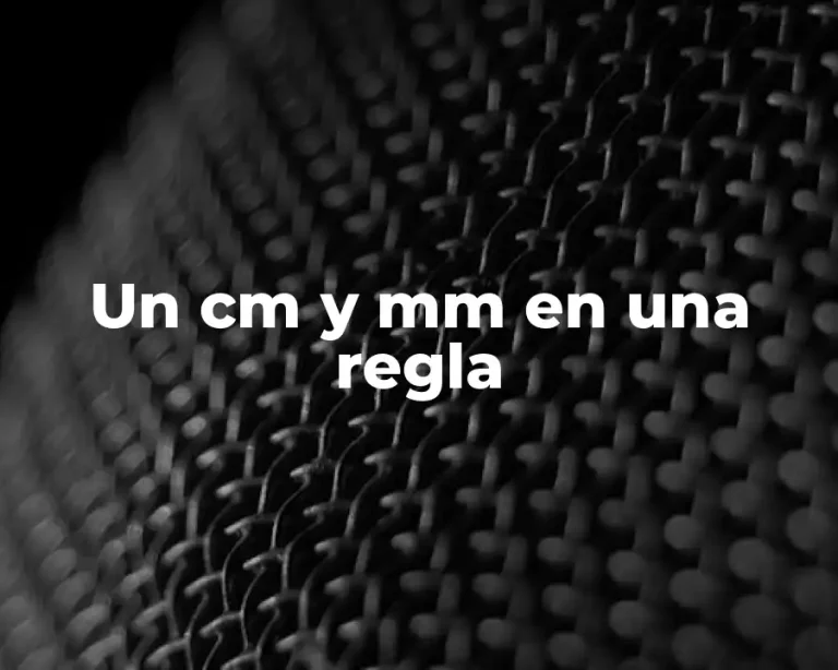 Un cm y mm en una regla