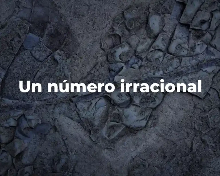 Un número irracional