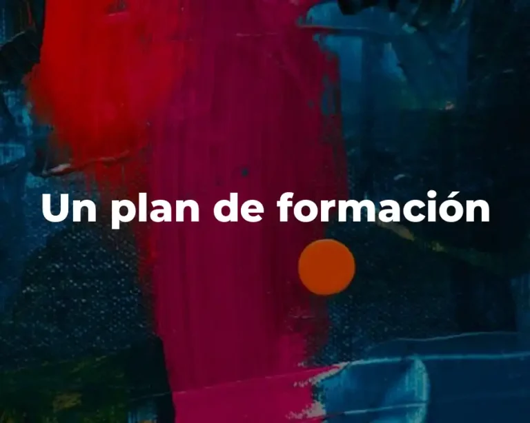 Un plan de formación