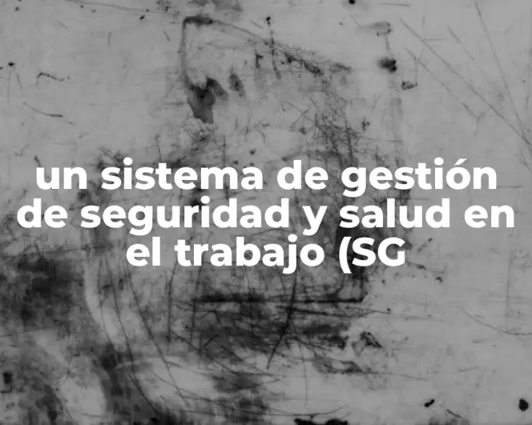 un sistema de gestión de seguridad y salud en el trabajo (SG