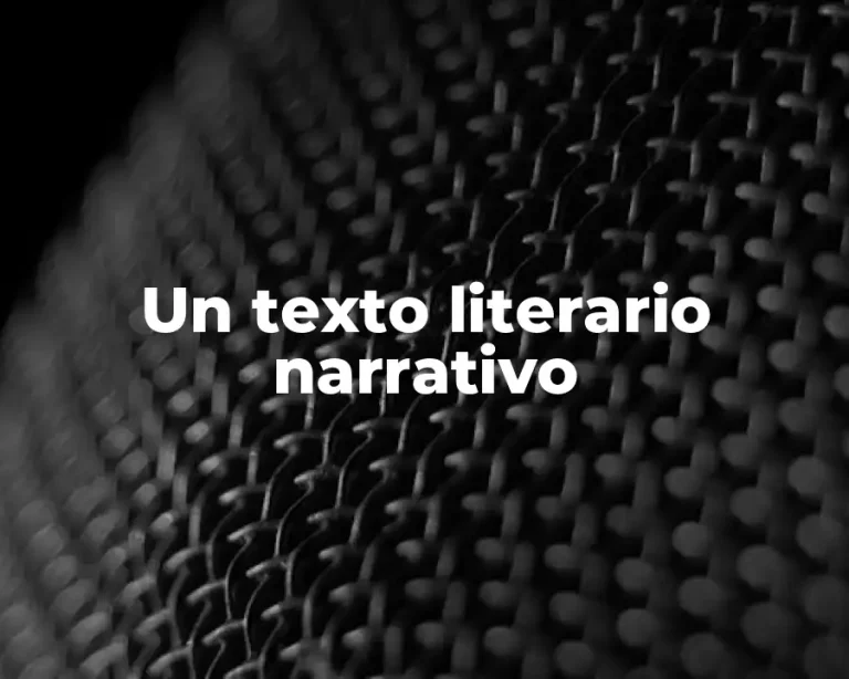 Un texto literario narrativo