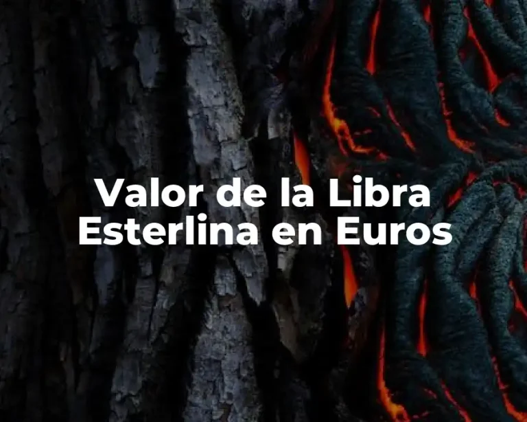 Valor de la Libra Esterlina en Euros