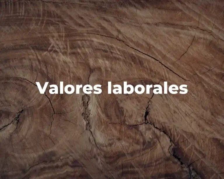Valores laborales