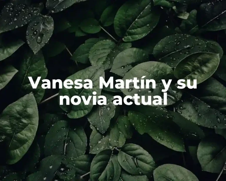 Vanesa Martín y su novia actual