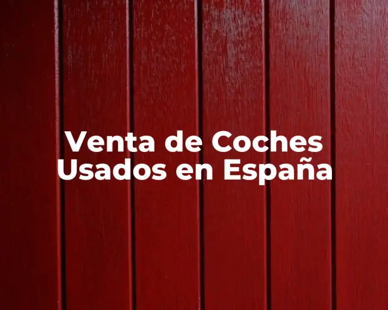 Venta de Coches Usados en España