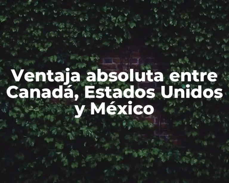 Ventaja absoluta entre Canadá, Estados Unidos y México