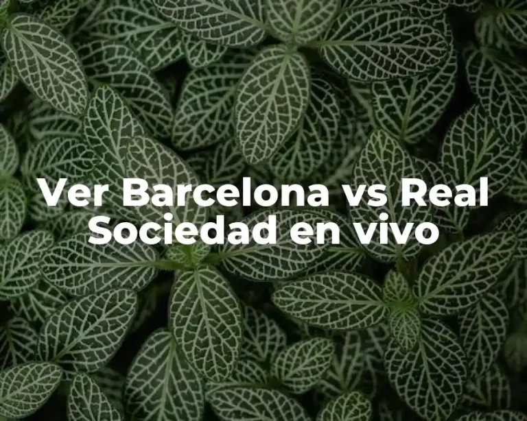 Ver Barcelona vs Real Sociedad en vivo