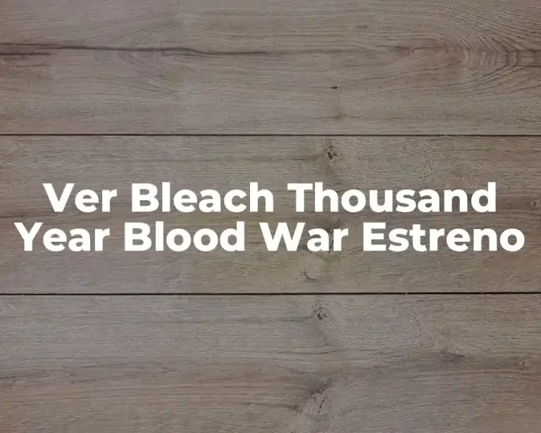 Ver Bleach Thousand Year Blood War Estreno