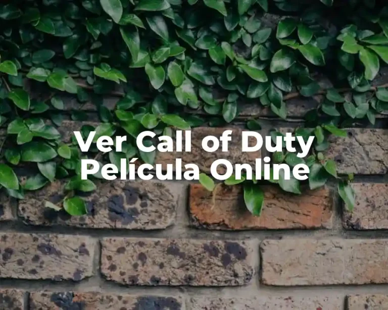 Ver Call of Duty Película Online