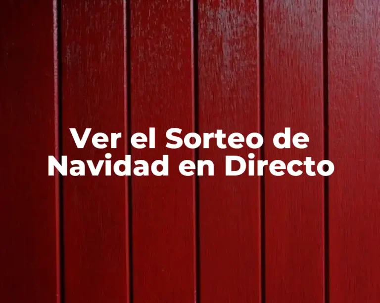 Ver el Sorteo de Navidad en Directo
