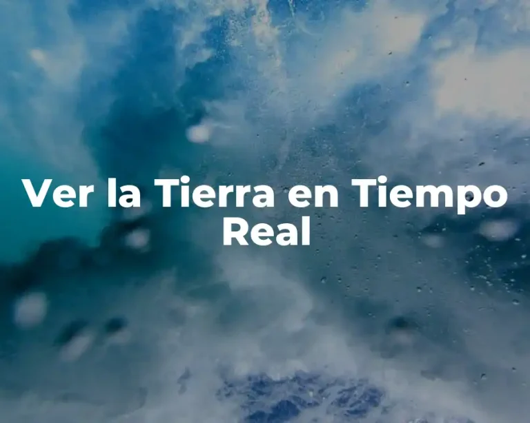 Ver la Tierra en Tiempo Real