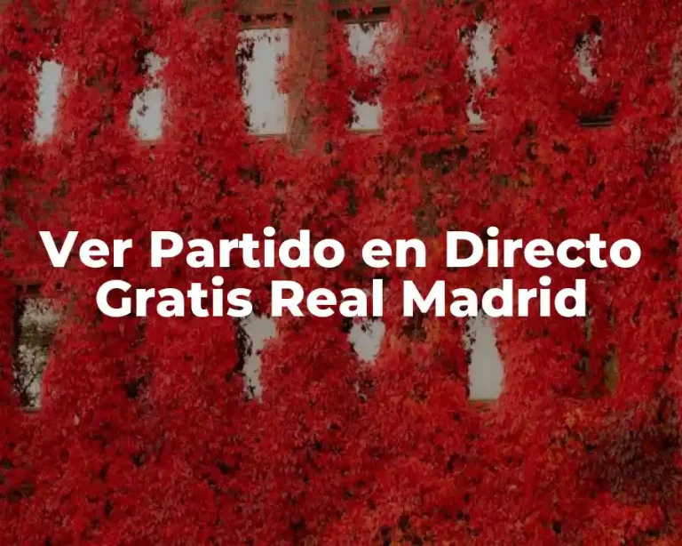 Ver Partido en Directo Gratis Real Madrid