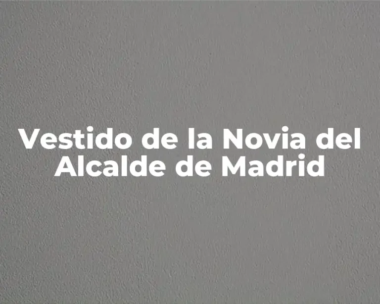Vestido de la Novia del Alcalde de Madrid