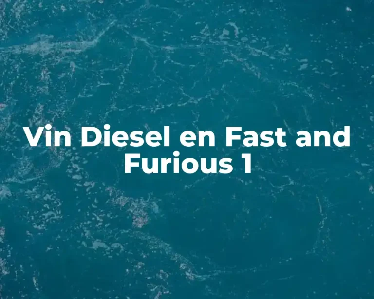 Vin Diesel en Fast and Furious 1