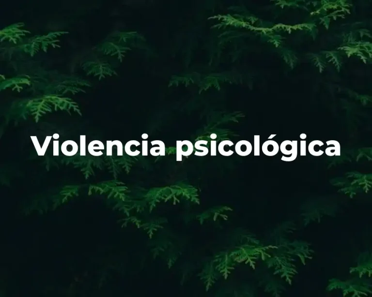 Violencia psicológica